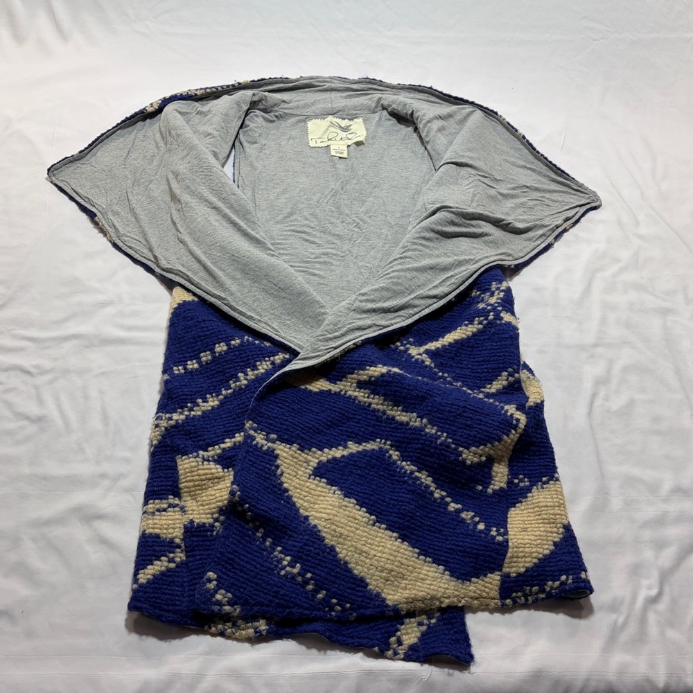 Tabitha Anthroplogy wrap vest wooo blend with jersey lining size small - Picture 10 of 12